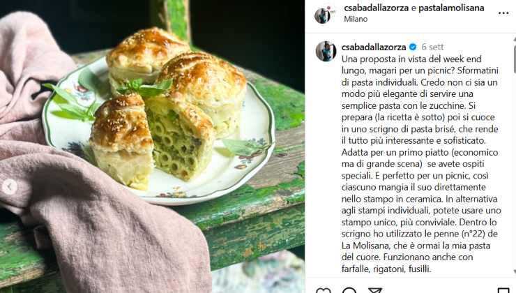 ricetta sformatini di pasta di csaba dalla zorza 