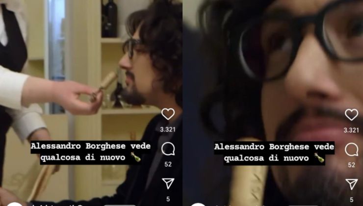 Collage di Alessandro Borghese al tavolo a 4 Ristoranti