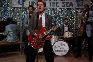 Martin McFly e la mitica chitarra di Ritorno al Futuro